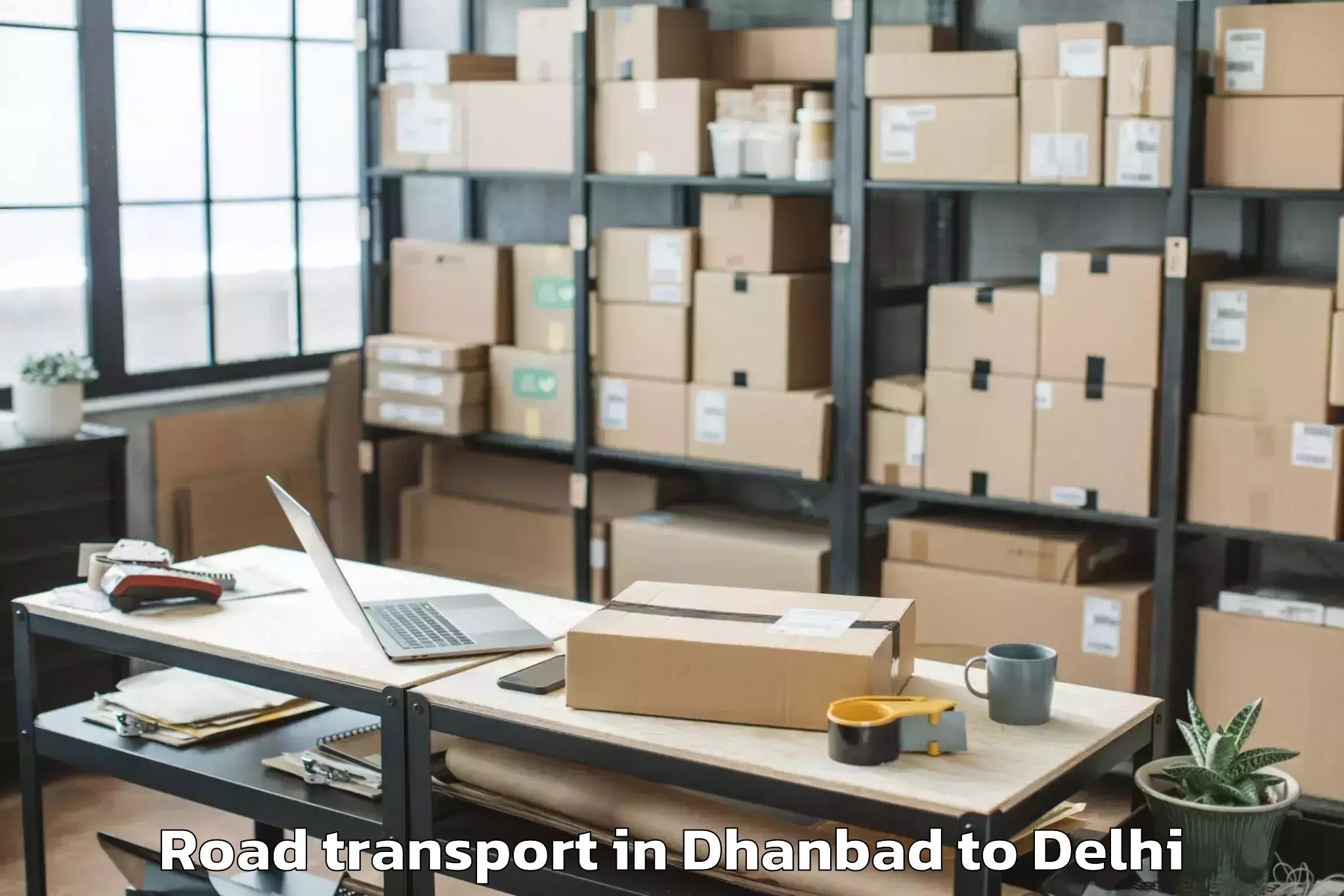 Quality Dhanbad to Vasant Square Mall Road Transport